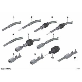 Genuine Bushing Contact MQS Strand Seal With Cable 0.5-0.75mm AG 61 13 0 056 384