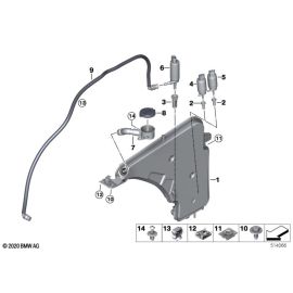 Genuine Washer Fluid Reservoir Excludes Headlamp Washer 61 66 7 241 674