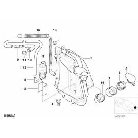 Оригинальная насадка для заднего стекла BMW 3 Серия E46 (1999-2006) - артикул 61 68 8 220 823, оригинальный запчасть, гарантия 2 года.