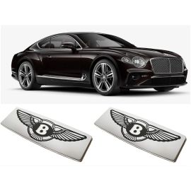 Bentley Bentayga Continental GT Flying Spur Mulsanne Any Model Metallic Chrome Glossy Floor Mats Emblem Badge Logo Decal Stickers