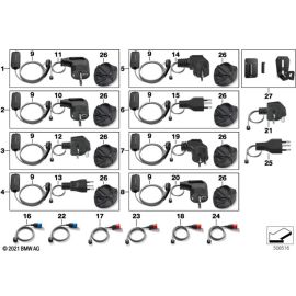 Genuine Car Charging Adapter Cable CEE 16 A Amps Red 3 Phase 61 90 5 A13 8D7