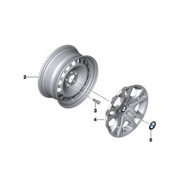 Genuine 17 Steel Wheel Rim Cover Hub Cap 36 10 6 783 332