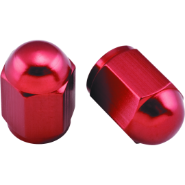 BikeMaster Valve Caps Aluminum (6 Pair) - Red