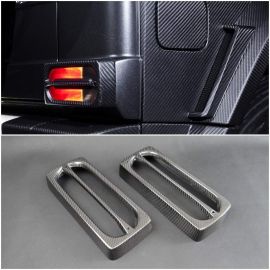 Carbon rear taillight corner covers for Mercedes G-Class W463 G55 G65 G63 Mansory