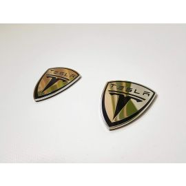 Tesla Model S Model X Model 3 Roadster Semi Car Floor Mat Metal Emblems Badges Logo Decals Stickers  for Tesla Vehicles  