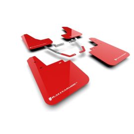 Rally Armor - 2024 Subaru Crosstrek (Wilderness Only) Red UR Mud Flap W/White Logo - No Drilling Req