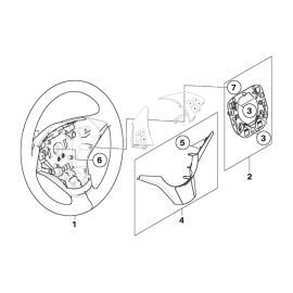Genuine Steering Wheel Cover Trim Black+Chrome 32 34 6 776 659