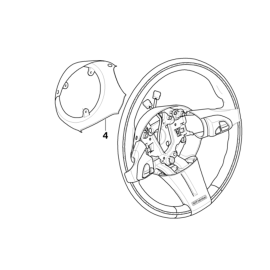 Genuine Steering Wheel Back Cover Trim Black 32 34 6 763 586