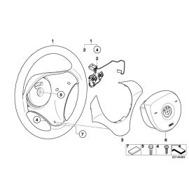 Genuine Steering Wheel Cover Black/Pearl 32 30 6 772 881