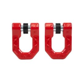 DV8 Offroad Elite Series D-Ring Shackles - Pair (Red)
