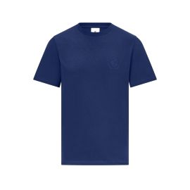 Genuine Logo Embossed Small Unisex Mens Womens Ladies T Shirt Blue Cotton 80 14 5 B36 AD5