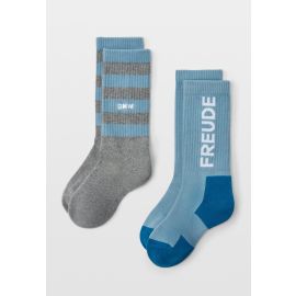 Genuine Socks Kids Children Freude Logo Branded Sports Warm Winter Blue Grey 80 16 2 864 198
