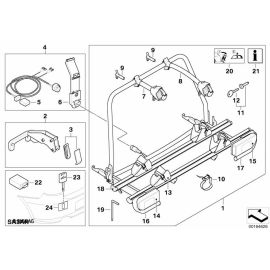 Genuine Bike Carrier Left Passenger Side NS Rear Light Lamp 82 79 2 449 919