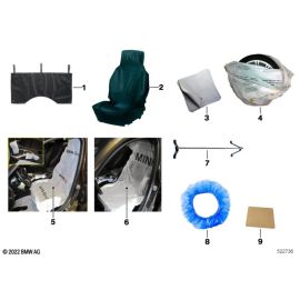 Genuine Seat Cover Nylon Protective Disposable Protector 83 19 2 163 667