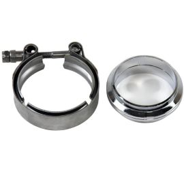 Granatelli 2.5in V-Band Mild Steel Flat Flanges w/Clamp