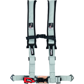 DragonFire Racing Harness- H-Style- 4-Point- 2in Buckle- Grey