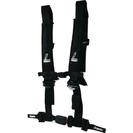 DragonFire Racing Harness H-Style- 4-Point- EZ-Adjust- 2in Buckle- Black