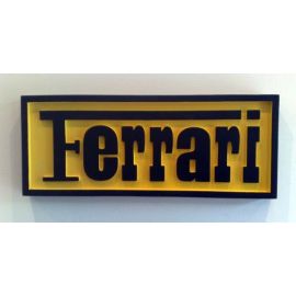 Ferrari Yellow/Black 3d Wall Plaque