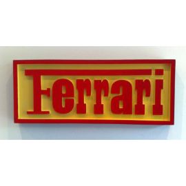 Ferrari Yellow/Red 3d Wall Plaque