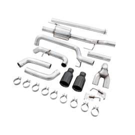 AWE 0FG 21+ Ford F150 Dual Split Rear Cat-Back Exhaust- 5in Diamond Black Tips