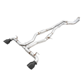 AWE 2020 Toyota Supra A90 Resonated Touring Edition Exhaust - 5in Diamond Black Tips