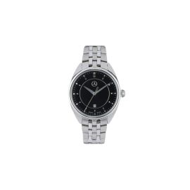 Wristwatch ladies, business , silver-colored / black, SALEB66955798