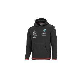 Hooded sweatshirt kids, black, B67997795