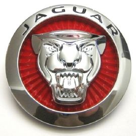 Jaguar F-Type 2013+ - Chrome & Red Radiator Grille Badge