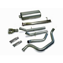 Corsa Performance Двухканальная кат-back система с выходом назад и 4.0 дюймовыми наконечниками - Спортивный уровень звука для GMC Sierra и Chevrolet Silverado 1999-2006 4.8L/5.3L V8.