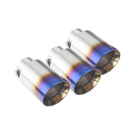 XForce Angle Cut Blue Black Tips for Honda Civic Type R FK8 2017+ (ES-HCR17-BLUETIP)