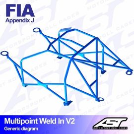 AST Motorsport FIA Approved Roll Cage Multipoint Weld In V2 for BMW E30 318is / 323i / 325i / M3 RWD 2-door Coupe (23647)