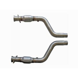 BBK Performance Short Mid X Pipe with Catalytic Converters - Aluminized Steel