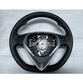 ALFA ROMEO GIULIETTA Leather Steering Wheel Flat Bottom White Stitch NEW