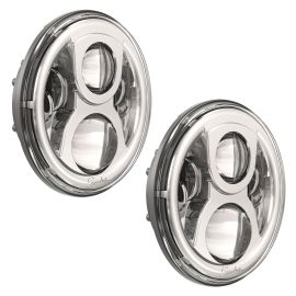Land Rover Defender - Model 8700 J W Speaker Evolution 2 Headlight Kit (chrome inner bezel)