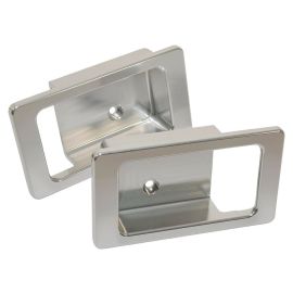 Land Rover Defender - Croytec Billet Aluminium Door Opening Handle Back Plates [silver]