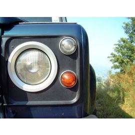 Land Rover Defender - Croytec Billet Aluminium Headlight and Sidelight Bezel Kit [silver]
