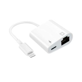 Lightning to Ethernet Adapter - RJ45 ENET LAN Network Adapter - Plug & Play with Charge Port - Supports 100Mbps - iPhone & iPad iOS 10.3.3 to iOS 14.8.1