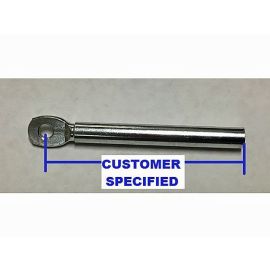 Garrett Wastegate Actuator - Threaded Rod End for wastegate actuator - CUSTOMER SPECIFIED LENGTH - End To Center of Eyelet