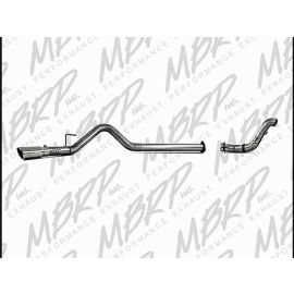 MBRP 4 Filter Back Single Side Exit - Aluminized inc Downpipe