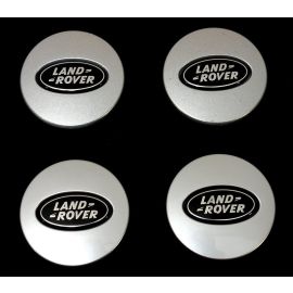 Land Rover - Black/Silver Alloy Wheel Center Caps (4pcs)