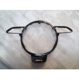AUDI RS6 A6 Steering wheel trim insert Gloss Black