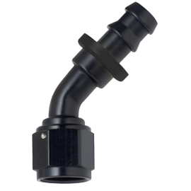 Fragola -10AN Push-Lite End 45 Degree - Black
