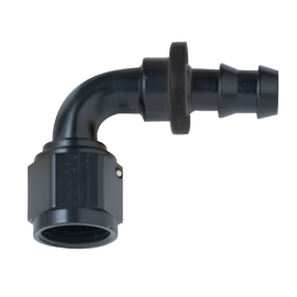 Fragola -10AN Push-Lite End 90 Degree - Black