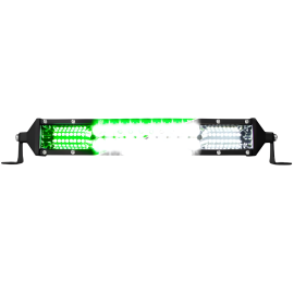 XK Glow 2-in-1 LED Light Bar w/ Pure White and Hunting Green Flood and Spot Work Light 20In