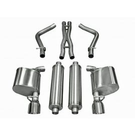 Corsa Performance Dual Rear Exit Cat-Back with 4.5 Inch Tips - Sport Sound Level