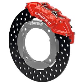 Wilwood 2014+ Polaris RZR XP 1000 Front Kit 11.25in Drilled - Red