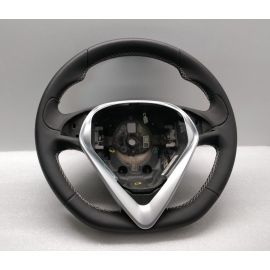 ALFA ROMEO GIULIETTA Leather Steering Wheel Flat White Stitch NEW SPORT