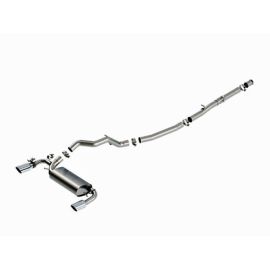 Borla Catback Exhaust - Round Angle-Cut Tips Split Rear Exit ATAK - MT