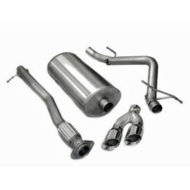 Corsa Performance Выходной Система Catback с Двойными 4.0 дюймовыми Носиками - Спортивный Звук для GMC Sierra и Chevrolet Silverado 2007-2008, Простая Установка, Премиум Нержавеющая Сталь.
