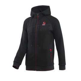 Akrapovic Mens Corpo Zip Hoodie Black - 2XL